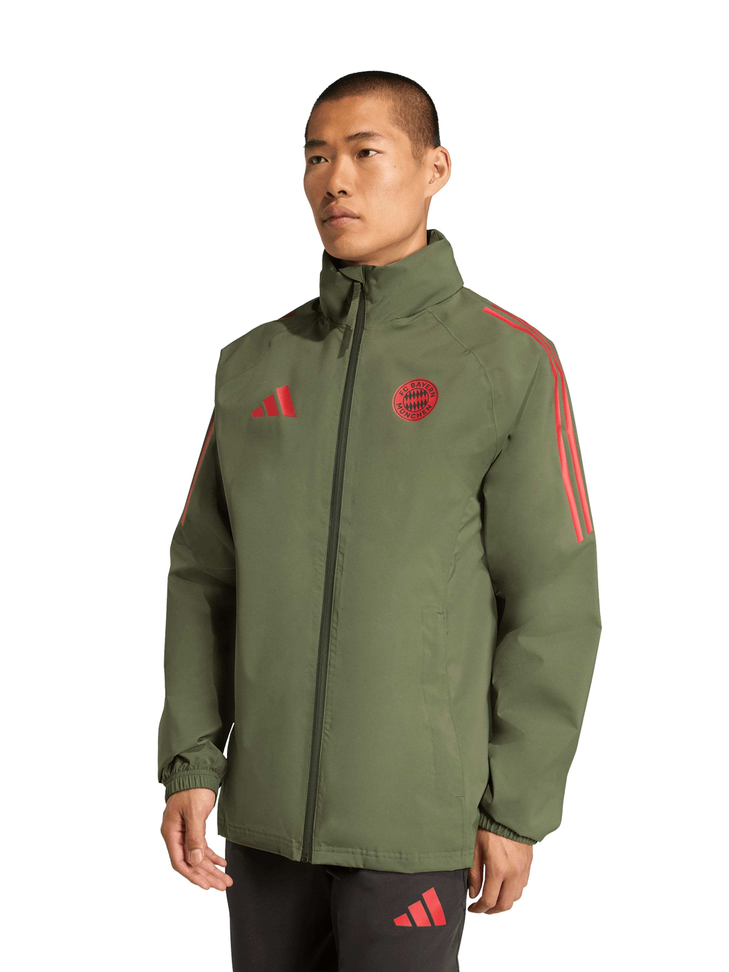ADIDAS PERFORMANCE Training Jacket in Green: front