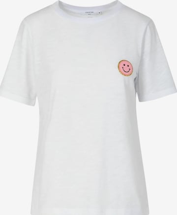 Coster Copenhagen - Top ' SMILE ' en blanco: frente