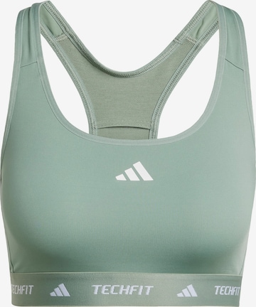 Sutien sport 'TECHFIT' de la ADIDAS PERFORMANCE pe verde: față
