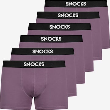 SNOCKS - Calzoncillo boxer en lila: frente