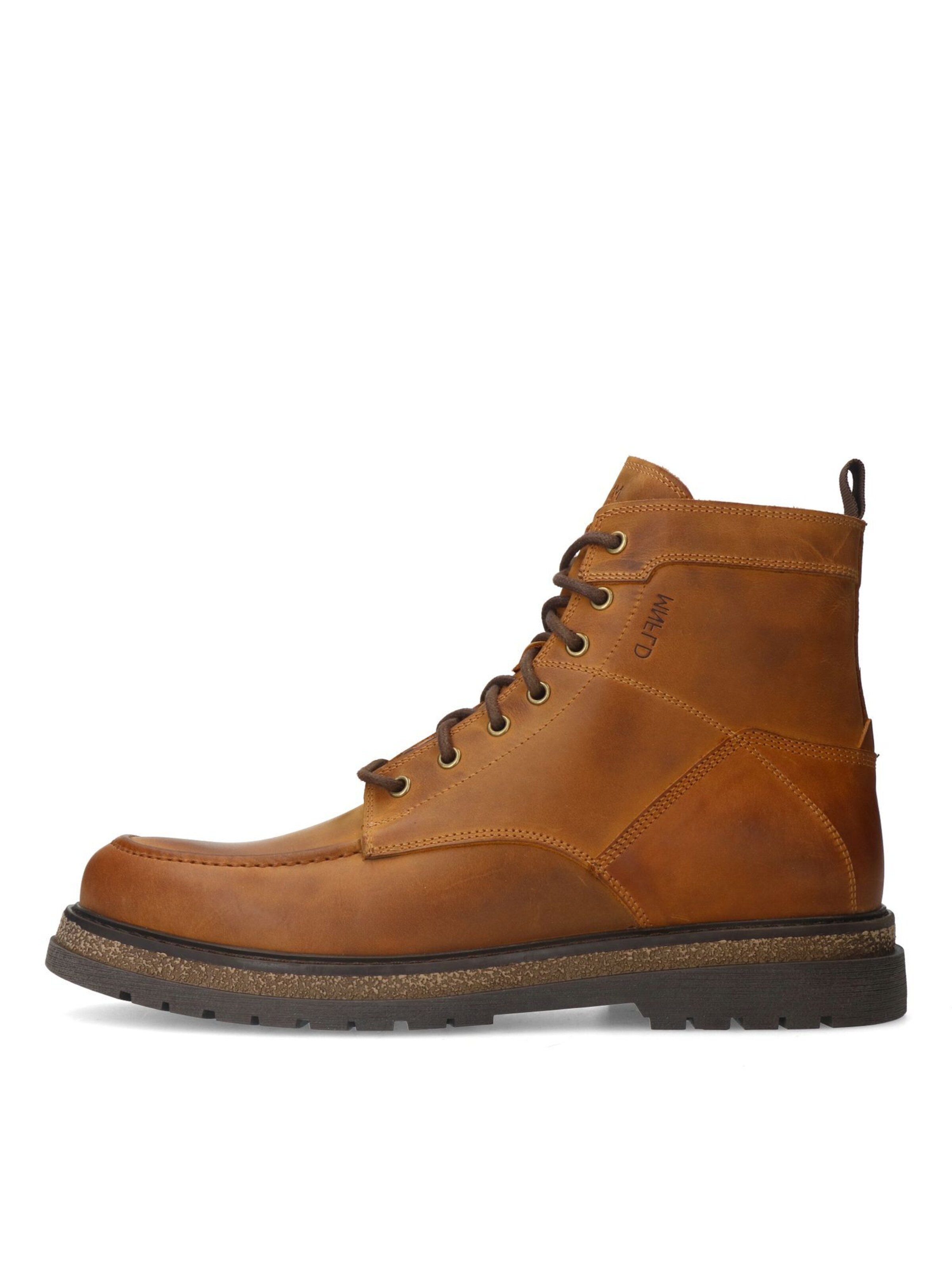MANFIELD Lace-Up Boots in Brown