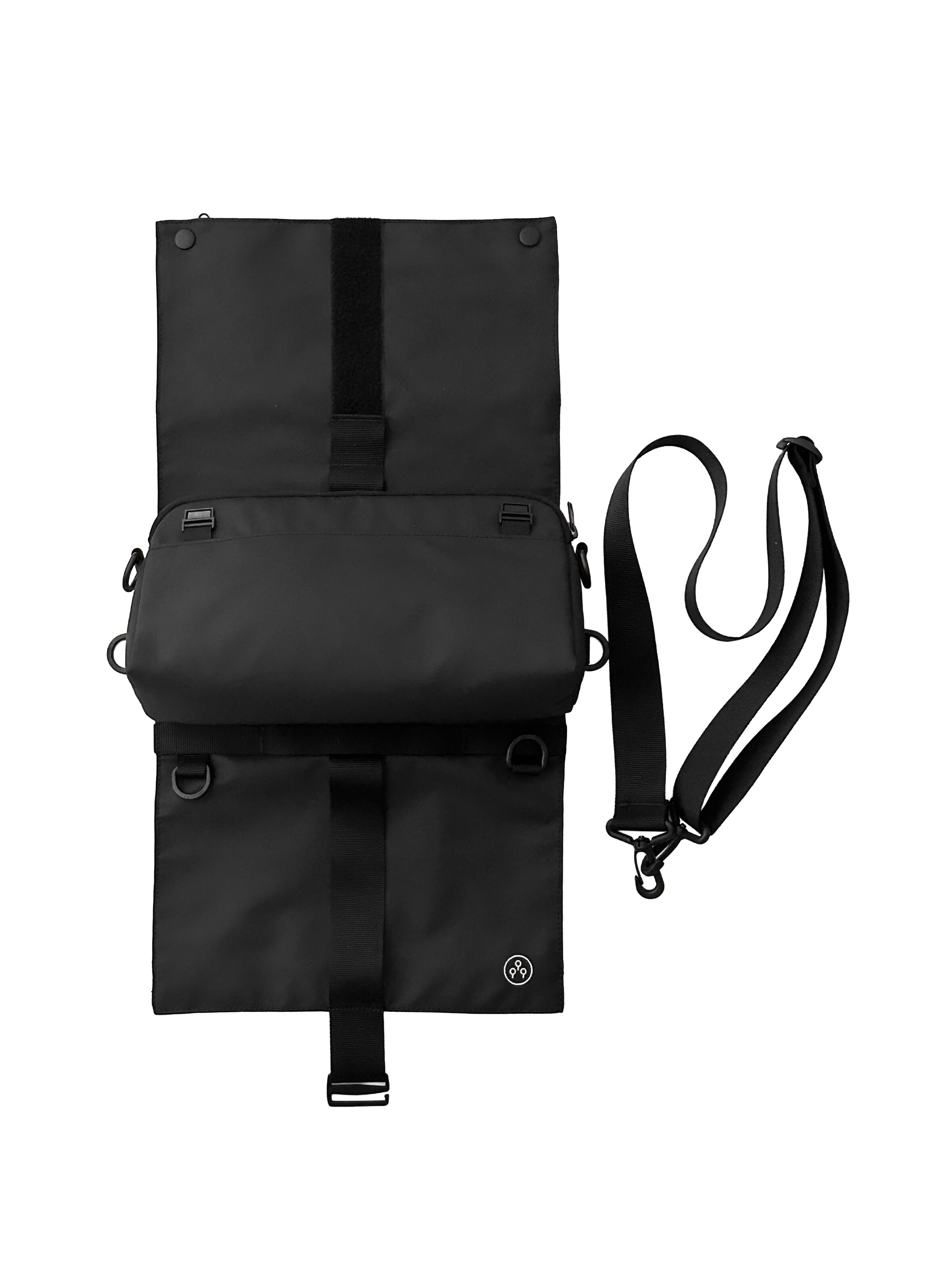 KIWEE Schoudertas 'Triangle Sling' in Zwart