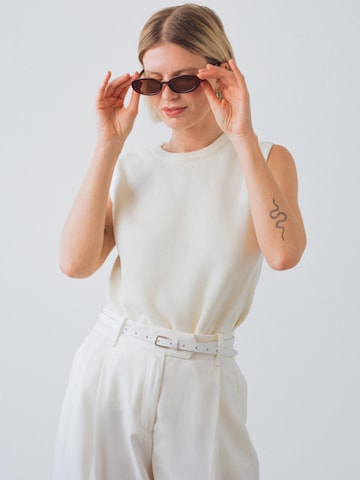 Cardigan 'Knitted Vest' Honest Basics en blanc