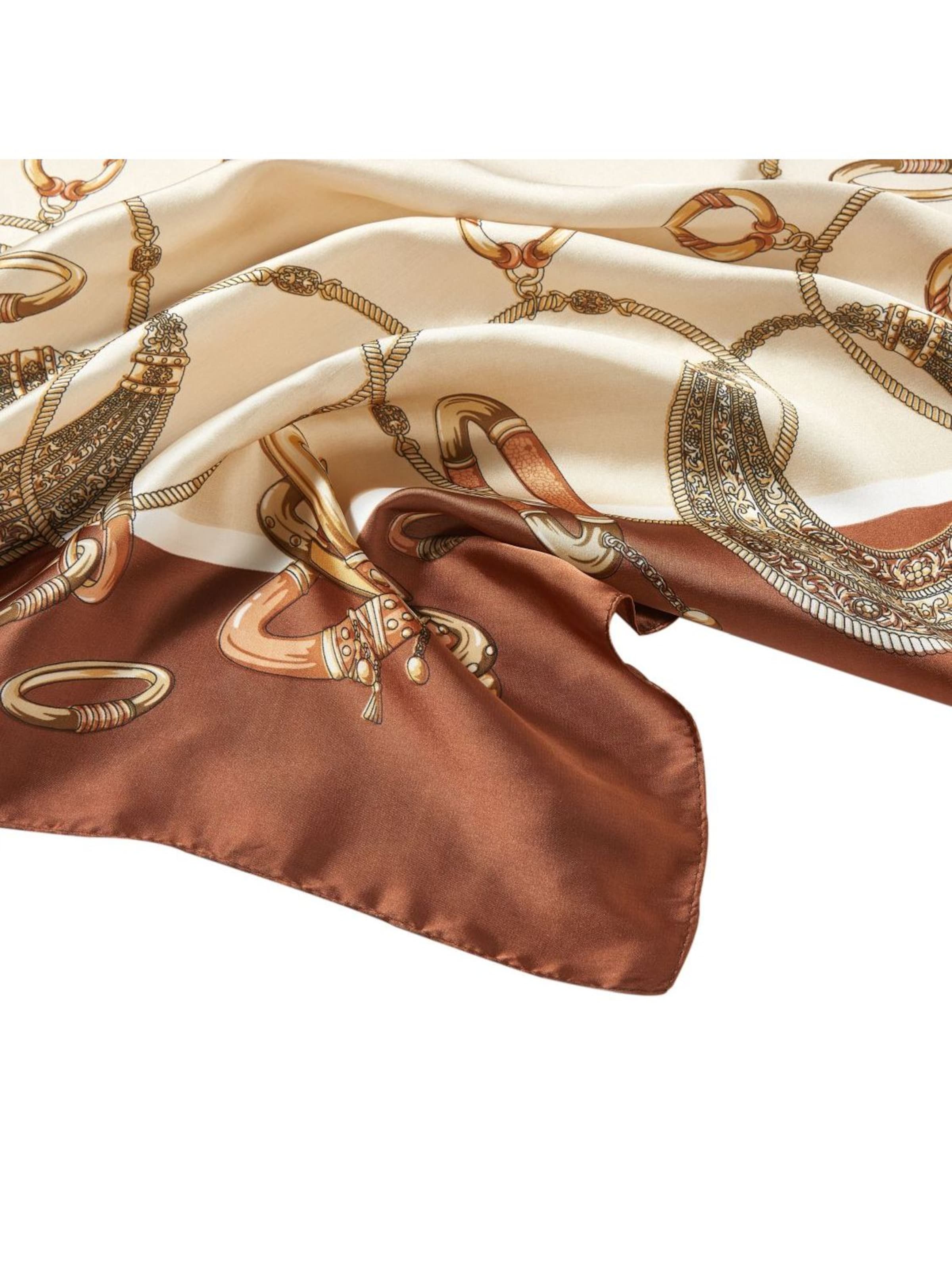 alberto cabale - Chal 'Petit carré de Soie Multirings Cléo' en marrón