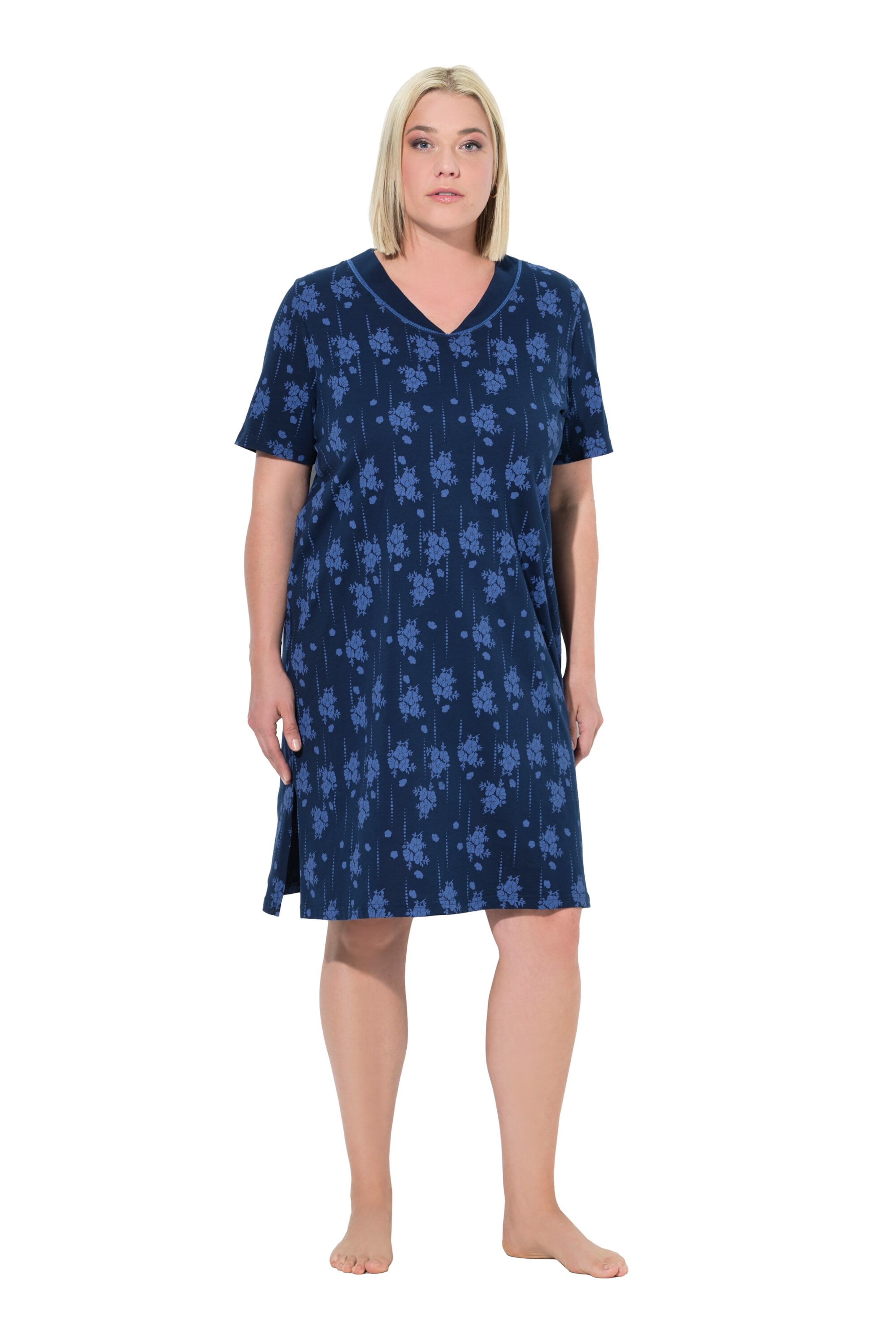 Ulla Popken Nachthemd in Blau: Vorderseite