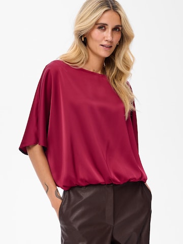 Blue Shadow Blouse in Red