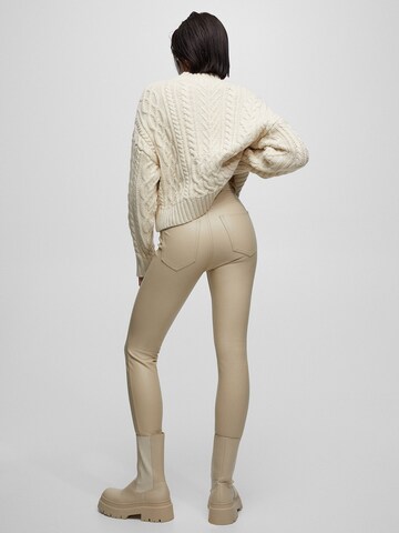 Pull&Bear Skinny Pants in Beige