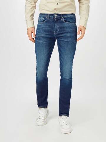 Calvin Klein Jeans Skinny Džíny – modrá: přední strana