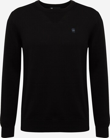 Coupe regular Pull-over G-Star RAW en noir : devant