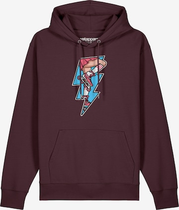 Felpa ' Rollerskates ' di Watapparel in rosso: frontale