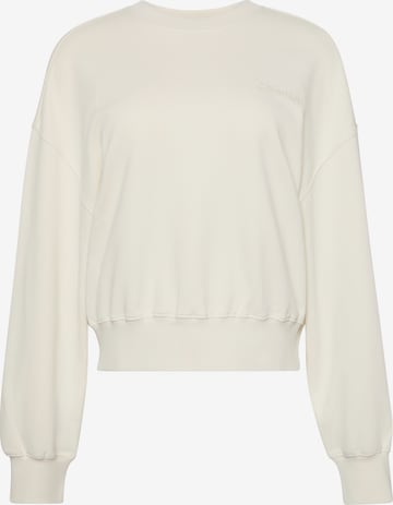 Sweat-shirt Calvin Klein en blanc : devant