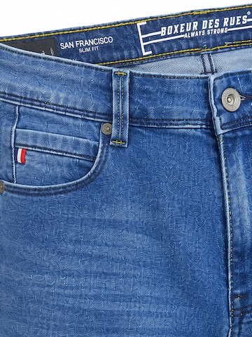 Regular Jean 'Herren Jeansshorts Boxeur des Rues San Francisco, Slim Fit, Klassisches Blau, Tricolore-Etikett' Boxeur des Rues en bleu