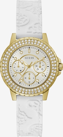 Orologio analogico 'Crown Jewel' di GUESS in bianco: frontale