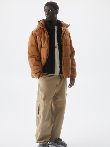 Pull&Bear Zimska jakna | rjava barva
