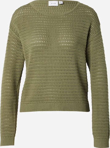 VILA Sweater 'BELLISINA' in Green: front