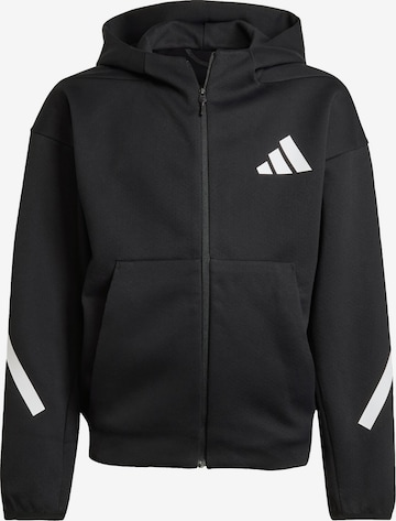 Giacca di felpa sportiva 'Z.N.E.' di ADIDAS SPORTSWEAR in nero: frontale