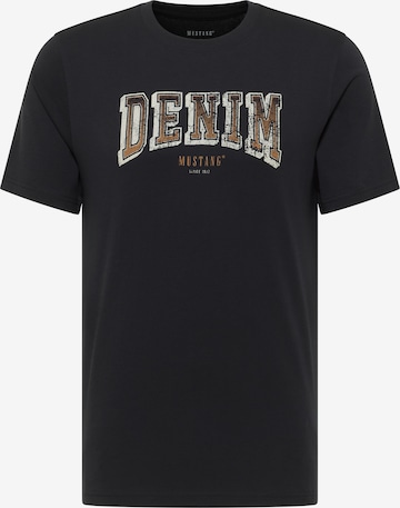 MUSTANG T-Shirt 'Austin' in Schwarz: Vorderseite
