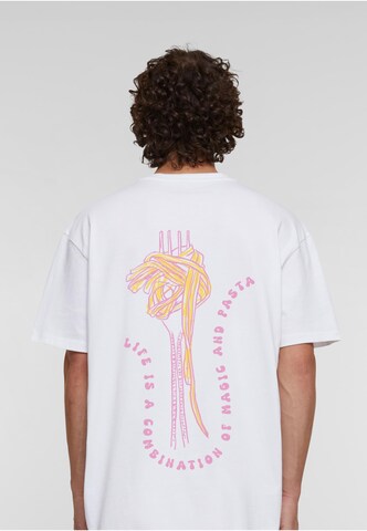 T-Shirt 'Pasta Day' Lost Youth en blanc : devant