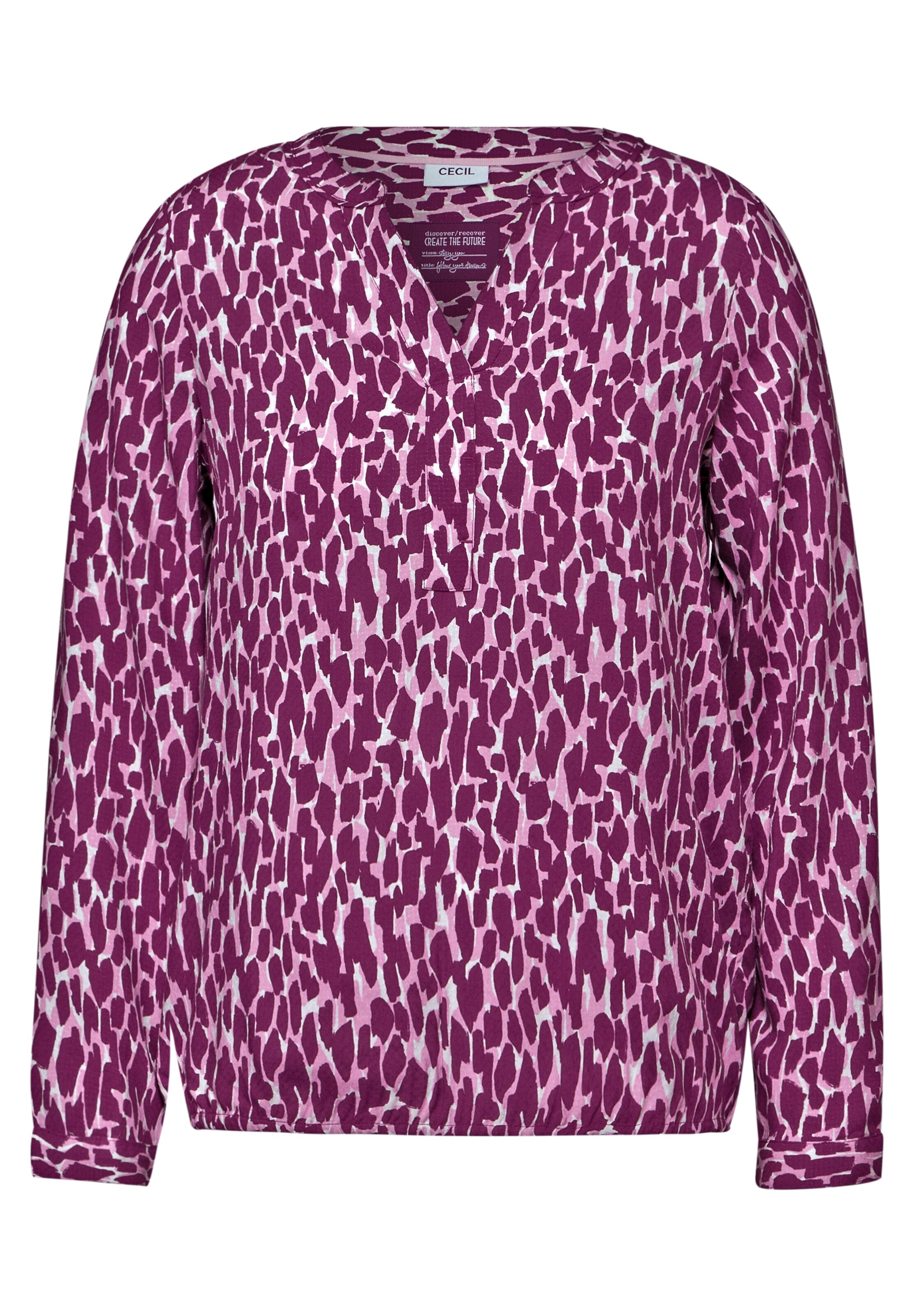 CECIL Gemusterte Bluse in Pink: Vorderseite