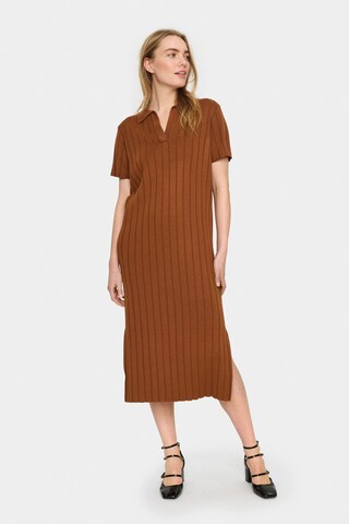 Robes en maille 'Fumiko' SAINT TROPEZ en marron : devant