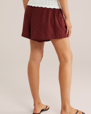 WE Fashion Loosefit Broek in Rood