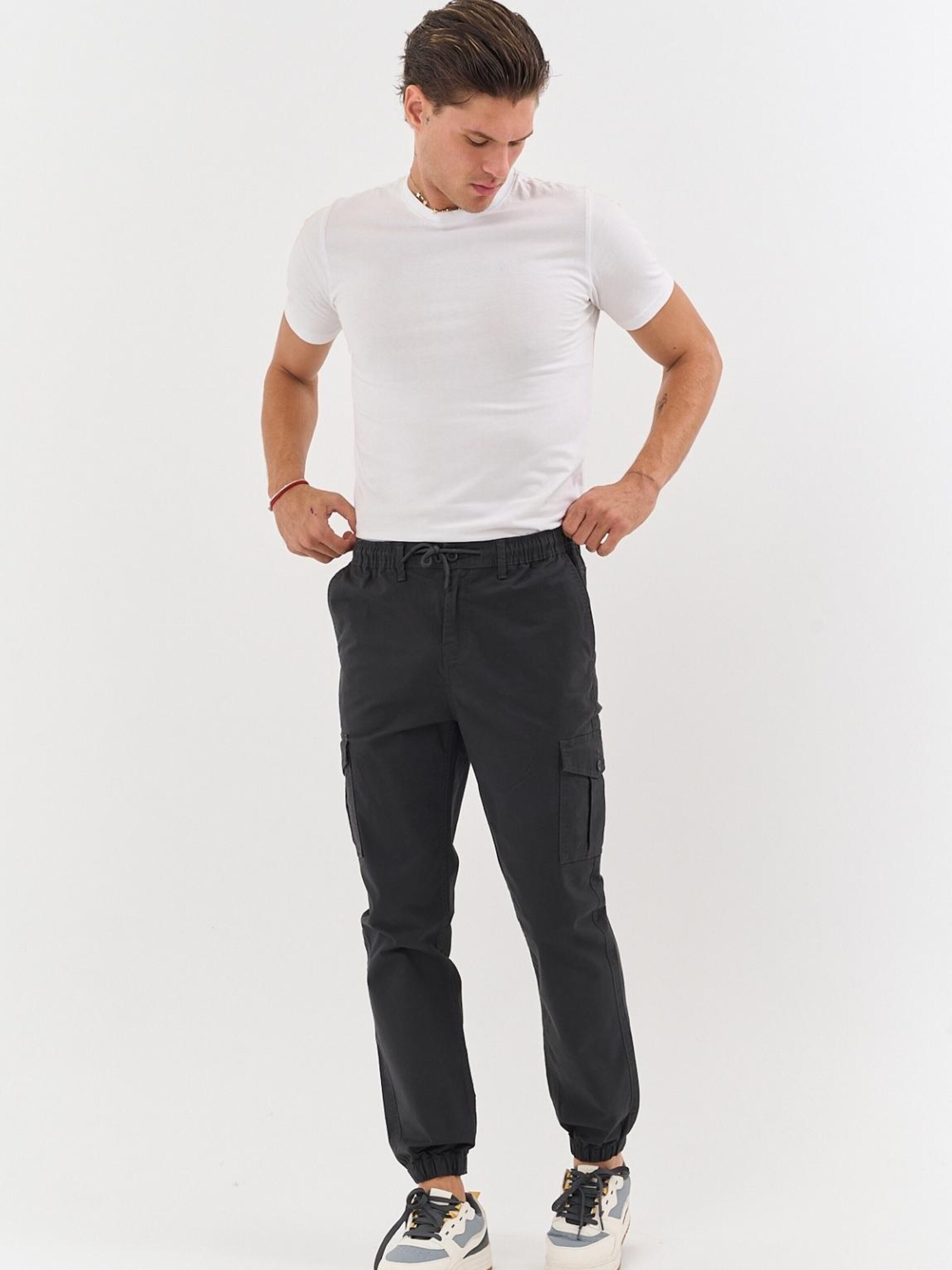 comeor Regular Cargo Pants 'Cargohose Herren' in Grey