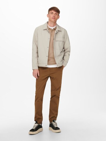 Veste mi-saison Only & Sons en gris