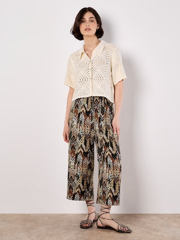 Wide Leg Pantalon Apricot en vert