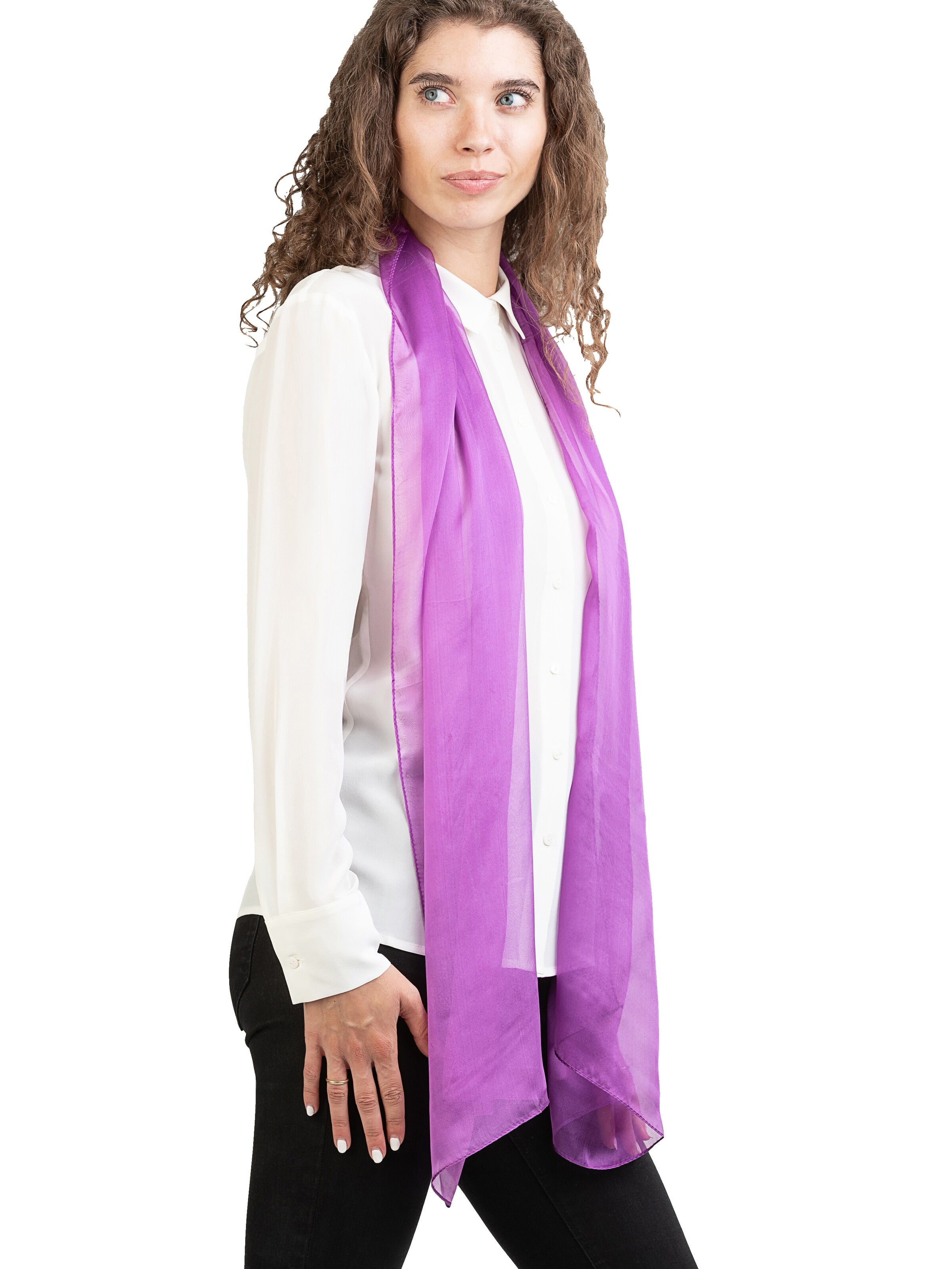 Posh Gear Halsduk 'Chiffon Scialle' i lila