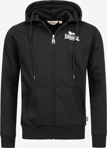 LONSDALE Sweatjacke 'Annalong' in Schwarz: predná strana