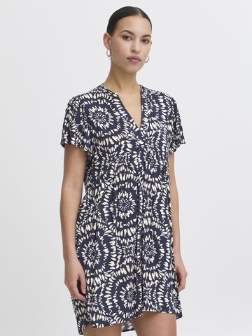 ICHI Jurk 'Aya' in Blauw: voorkant