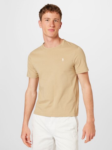 T-Shirt Polo Ralph Lauren en beige : devant