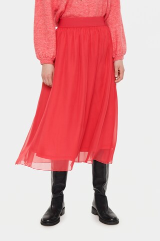 SAINT TROPEZ Rok 'Coral' in Rood: voorkant