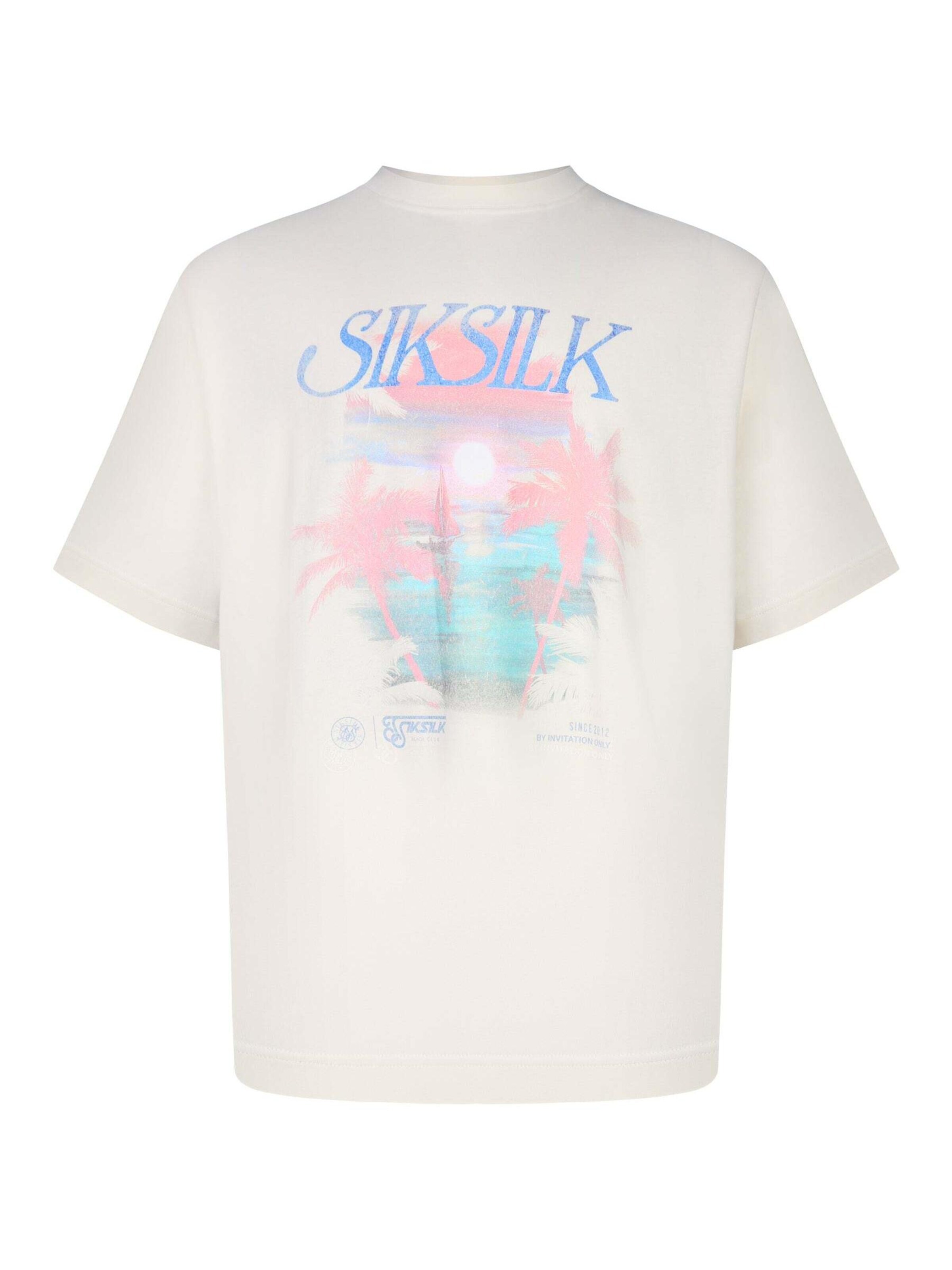 SikSilk Shirt 'Graphic' in Beige: Vorderseite