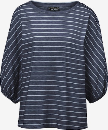 Goldner Shirt in Blau: Vorderseite