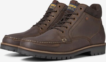 JACK & JONES - Botas com atacadores em castanho