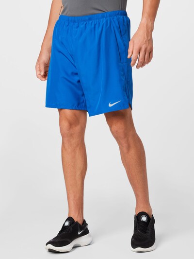 Sportinės kelnės 'Challenger' iš NIKE, spalva – mėlyna / balta, Modelio vaizdas