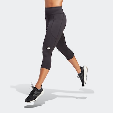 ADIDAS PERFORMANCE Skinny Workout Pants 'Dailyrun 3/4' in Black