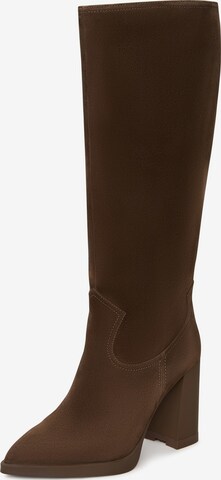 Bottes CESARE GASPARI en marron : devant