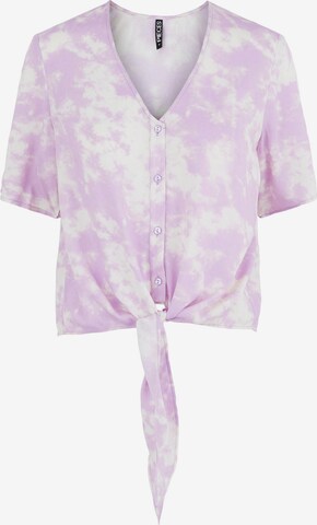 Chemisier 'Nya' PIECES en violet : devant