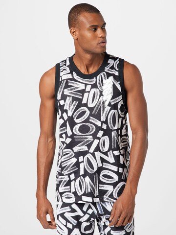 Jordan - Camiseta funcional 'Zion' en negro: frente