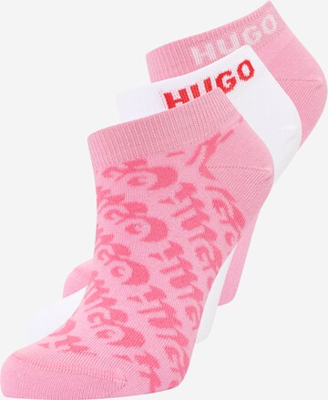 Chaussettes HUGO en rose : devant