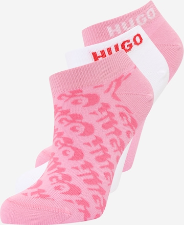 Chaussettes HUGO Red en rose : devant