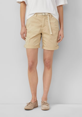 Regular Pantalon chino s.Oliver en beige : devant