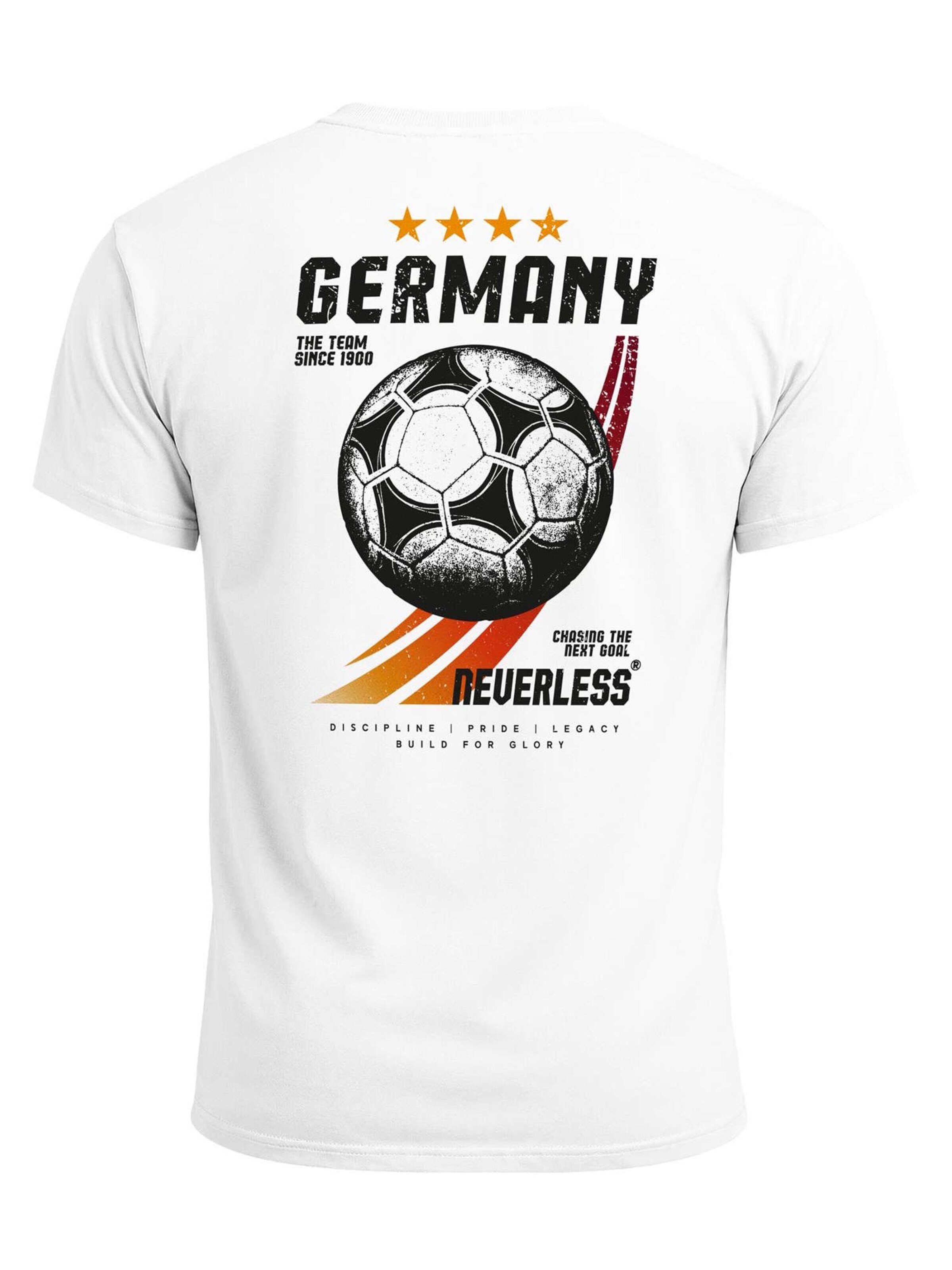 Neverless Shirt 'Retro Fußball' in White: front