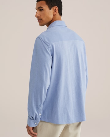 WE Fashion Regular Fit Skjorte i blå