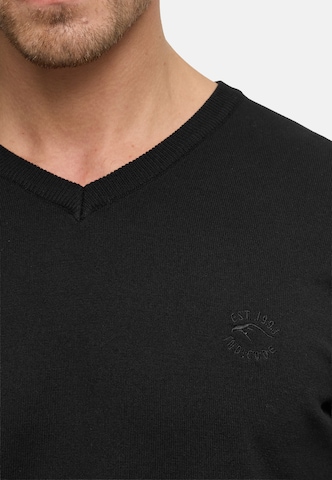 INDICODE JEANS Sweater 'Tikks' in Black