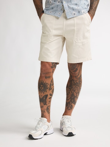 Petrol Industries Regular Trousers in White: front