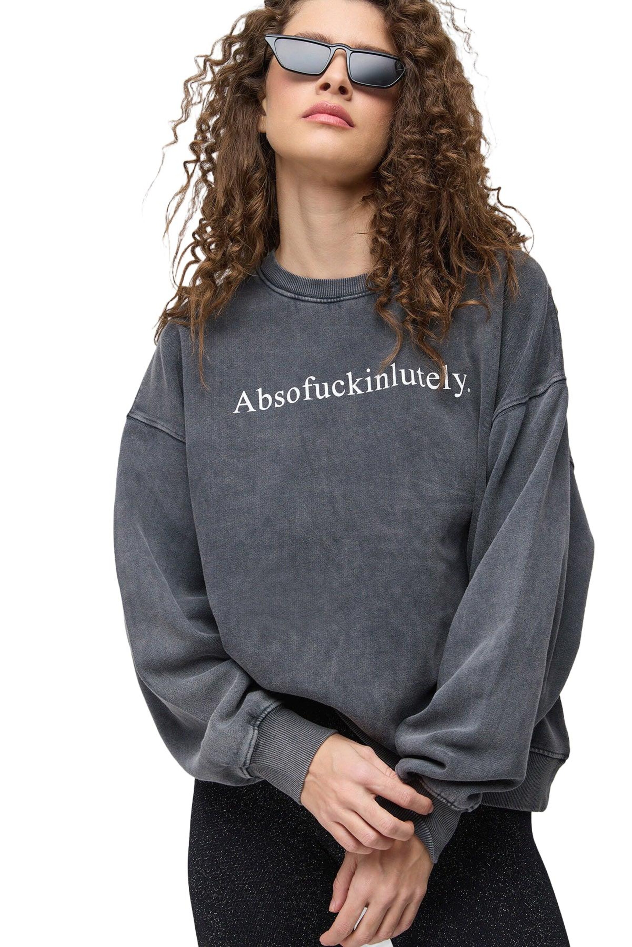 No Matter What Sweatshirt in Grau: Vorderseite