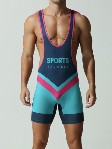 TAUWELL Athletic Underwear 'Fitness Wrestling' in Blue: front